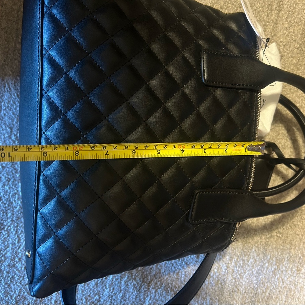 GUESS Quilted Black Satchel - Picture 15 of 16